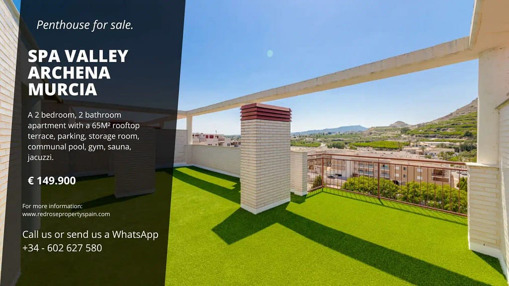 Penthouse for sale in Archena Murcia, Spa Valley